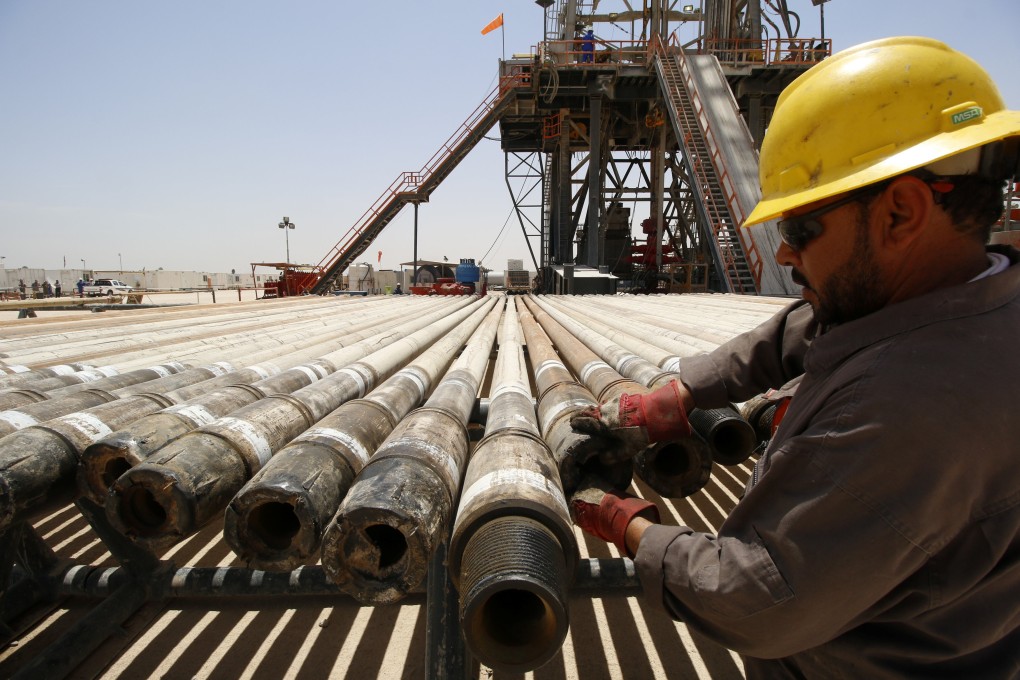 Hong Kong-listed Hilong Holding, which makes steel pipes used in oil and gas drilling, has been targeting countries in the Belt and Road Initiative to expand its business. Above, steel pipes used for drilling at the Rumaila oilfield in Basra, Iraq. Photo: Reuters