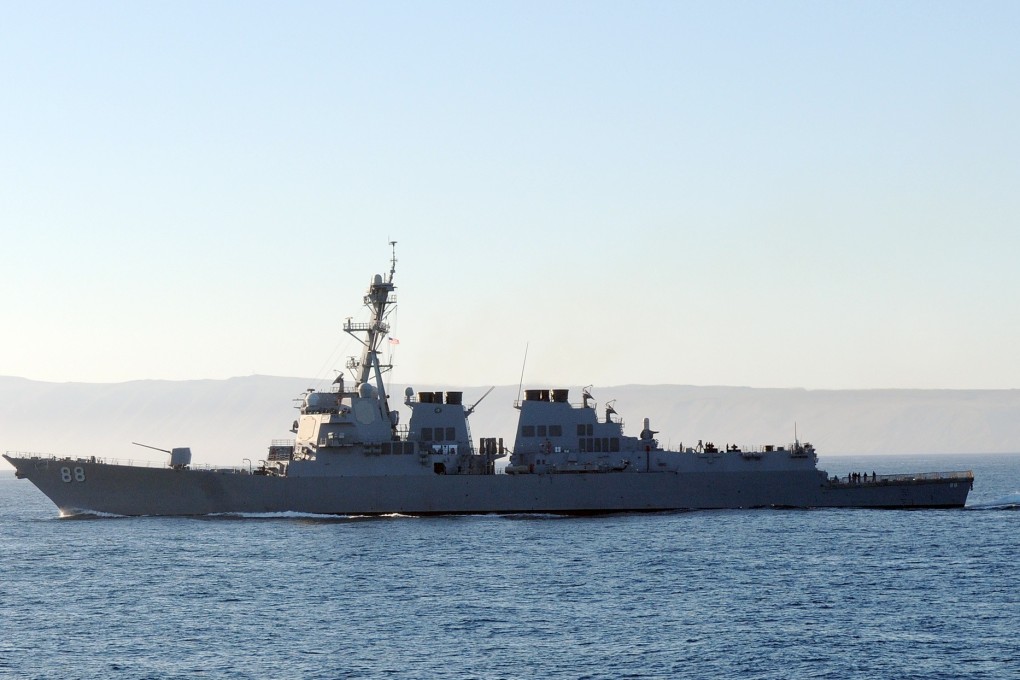 The guided-missile destroyer USS Preble continues Washington’s “freedom of navigation” exercises near the Scarborough Shoal area claimed by China in the South China Sea. Photo: US Navy
