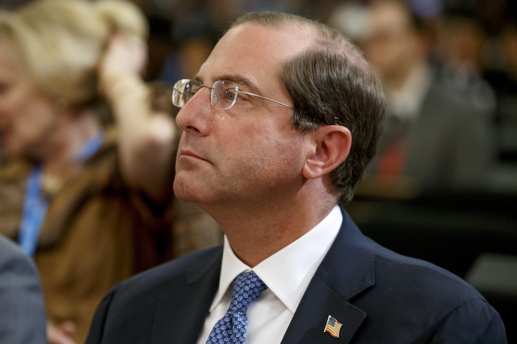 US Health Secretary Alex Azar says he supports calls for Taiwan’s observer status at the World Health Assembly to be restored. Photo: AP
