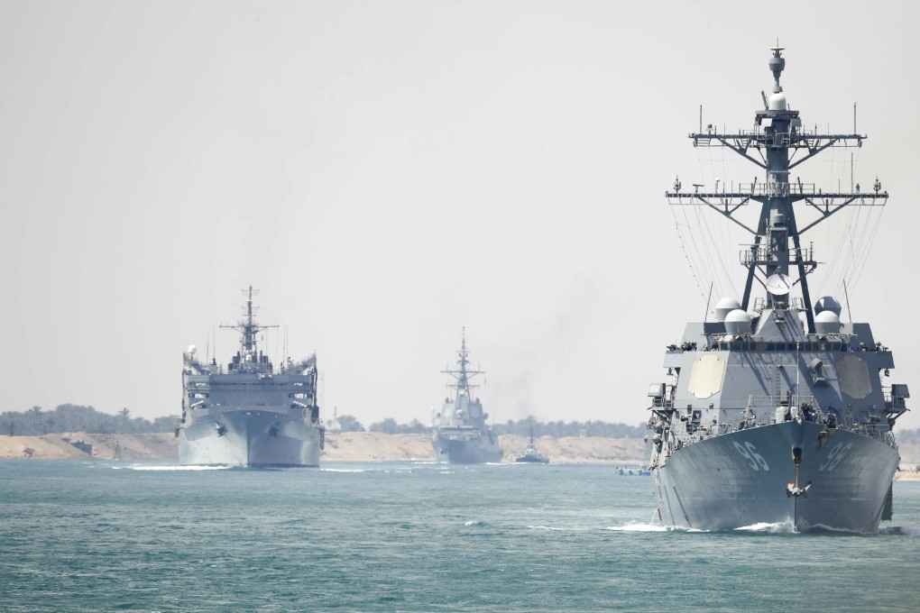 The Abraham Lincoln carrier strike group en route to the Persian Gulf on May 9. Photo: AP