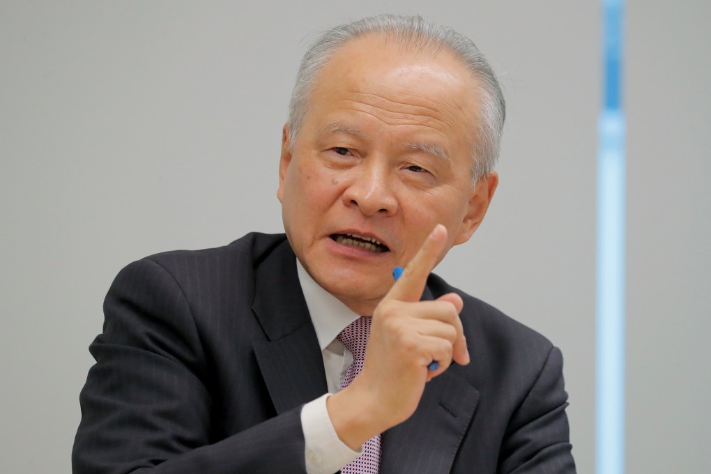 China's ambassador to the United States Cui Tiankai during an interview in Washington in November. Photo: Reuters
