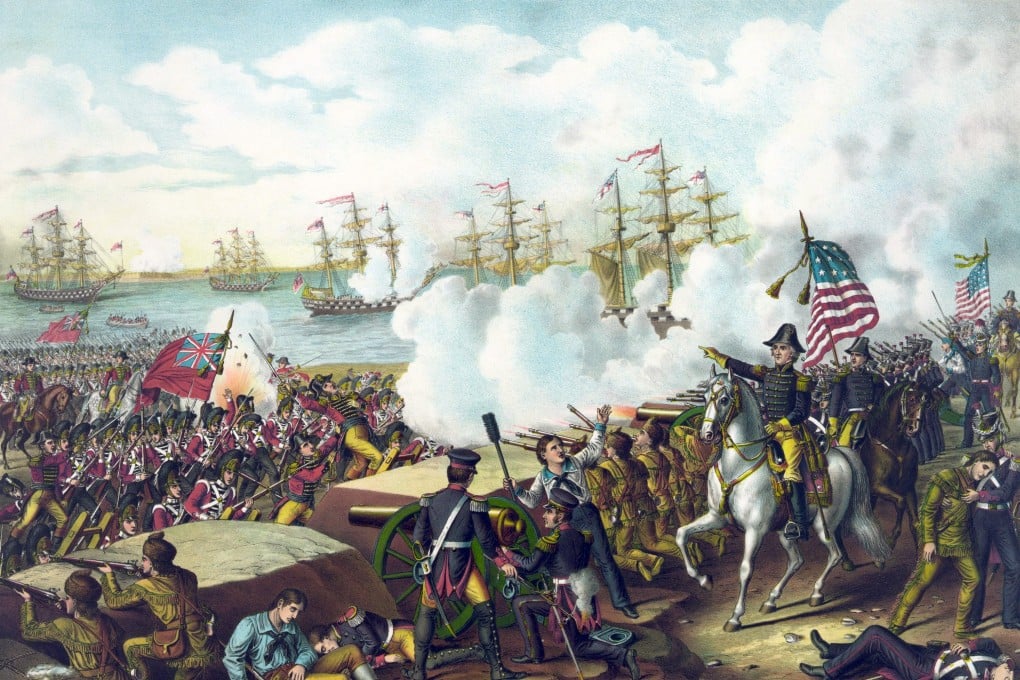 General Andrew Jackson on horseback commanding US troops in the Battle of New Orleans on January 8, 1815. British troops in redcoats marched into American fire from a fortified line. The British were defeated. Photo: Shutterstock