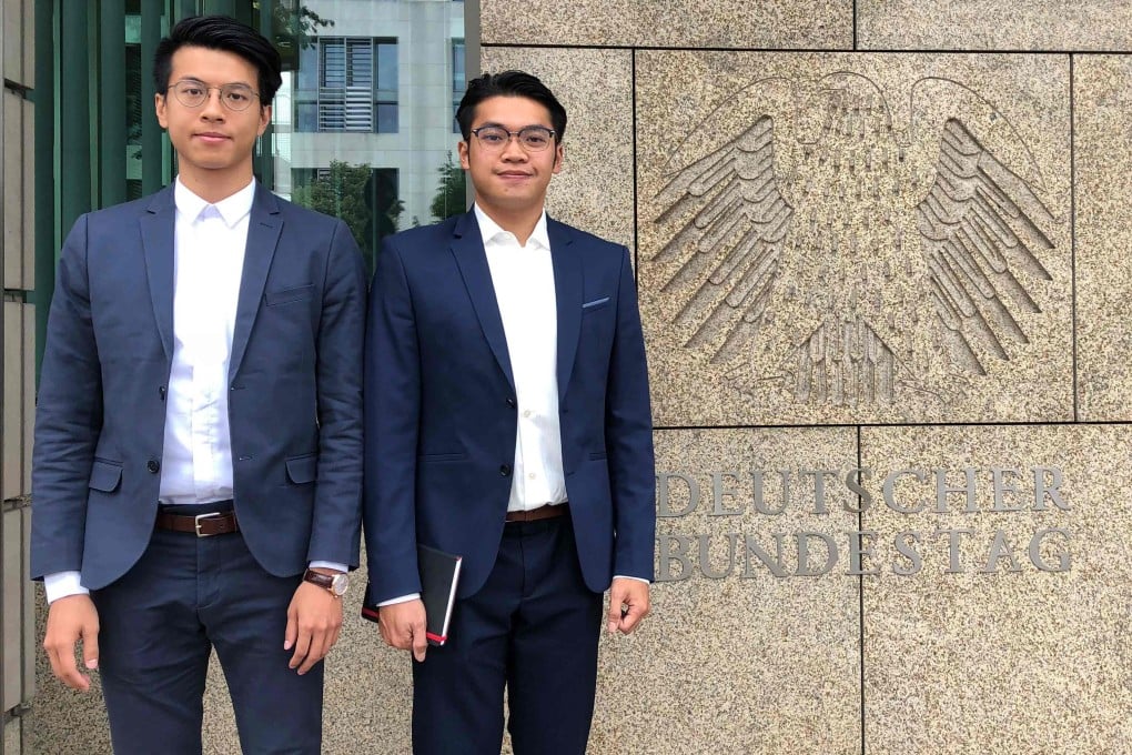 Ray Wong and Alan Li, both advocates of Hong Kong independence, have been granted refugee status in Germany. Refugees are people who face a well-founded fear of persecution. Photo: AFP Photo / Couresty of Ray Wong