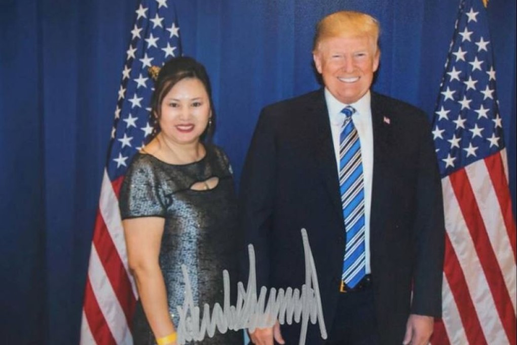 Cindy Yang with US President Donald Trump. Photo: Cindy Yang via Facebook