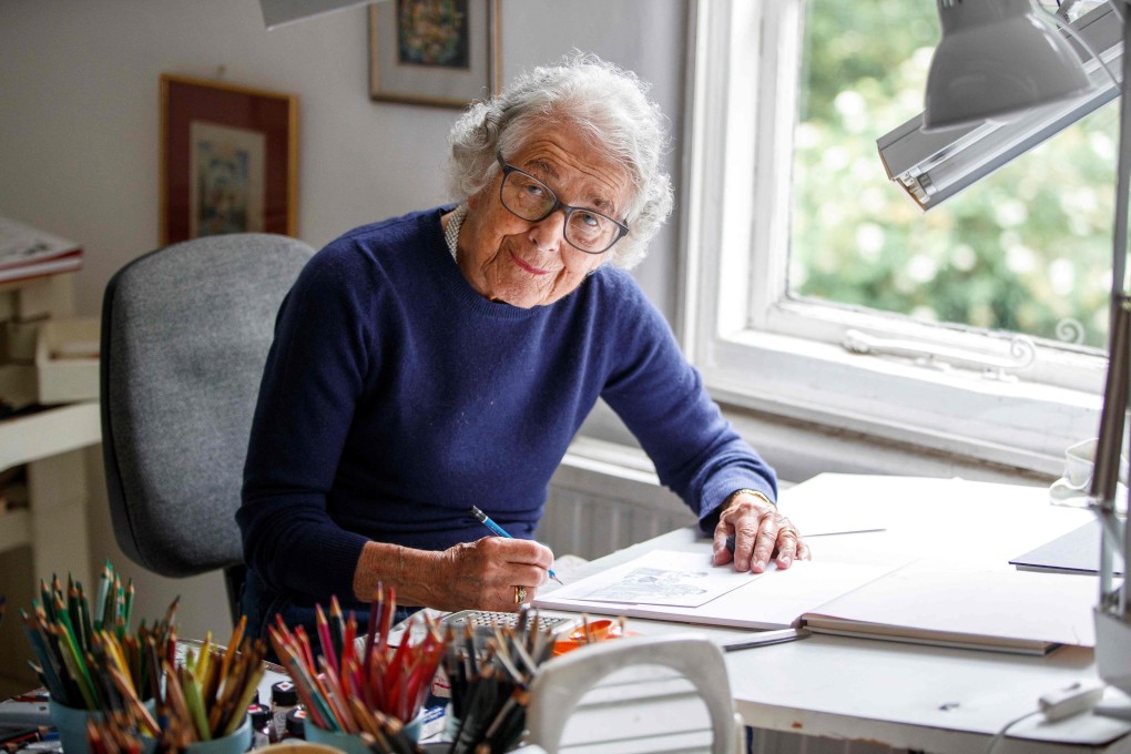 German-born British author and illustrator Judith Kerr poses for a photograph at her home in west London on June 12, 2018. Photo: AFP