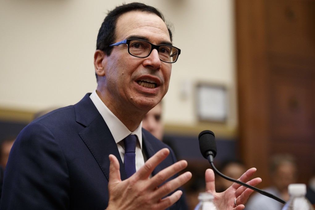 US Treasury Secretary Steven Mnuchin testifies before the House Committee on Financial Services on Wednesday. Photo: AP