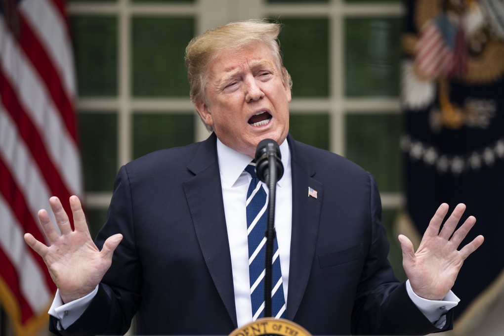 US President Donald Trump speaking at the Rose Garden of the White House on Wednesday. Photo: EPA-EFE