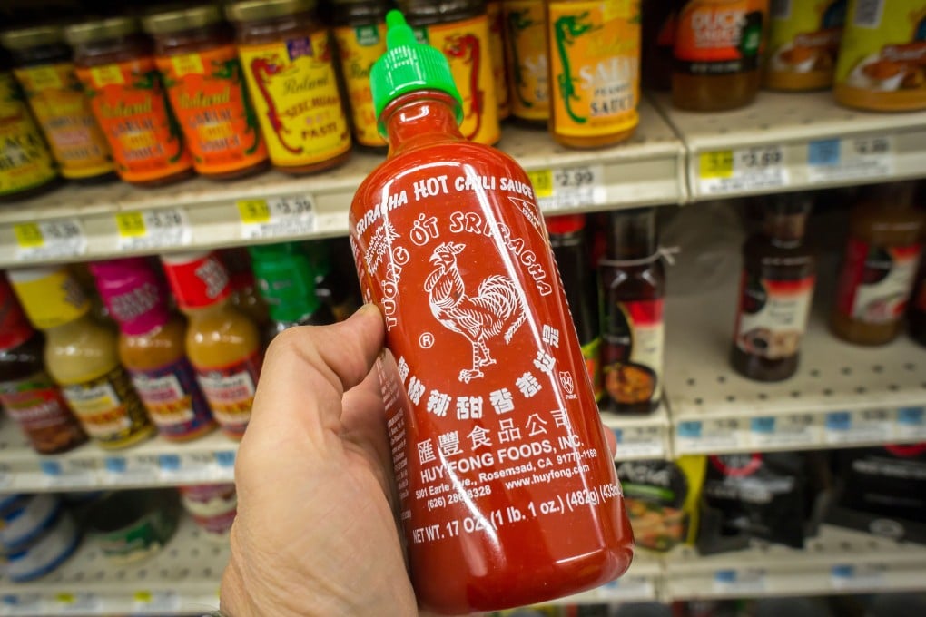 A bottle of Huy Fong’s famed hot sauce in the Asian food section of a New York supermarket. Photo: Alamy