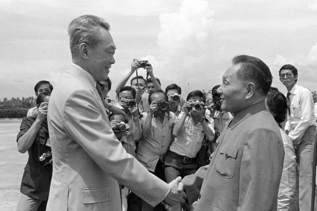 Lee Kuan Yew welcomed Deng Xiaoping to Singapore on November 12, 1978. The success of Singapore and Hong Kong, which both have ethnic Chinese-majority populations, suggests the Chinese are of a calibre to build a great civilisation. Photo: Xinhua
