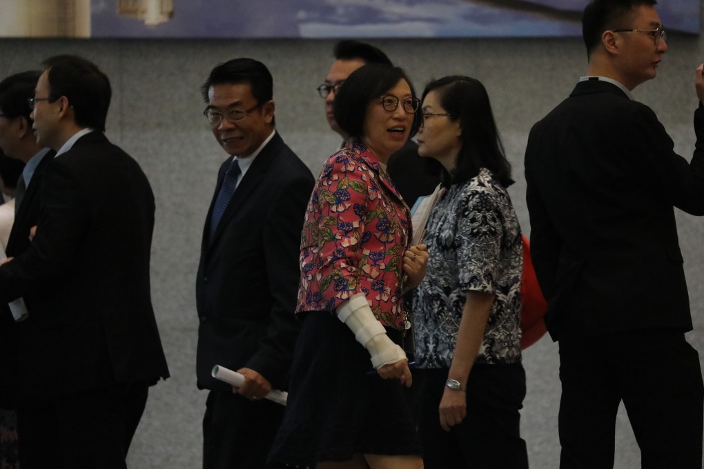 Health chief Sophia Chan arrives for the meeting on Friday. Photo: Felix Wong