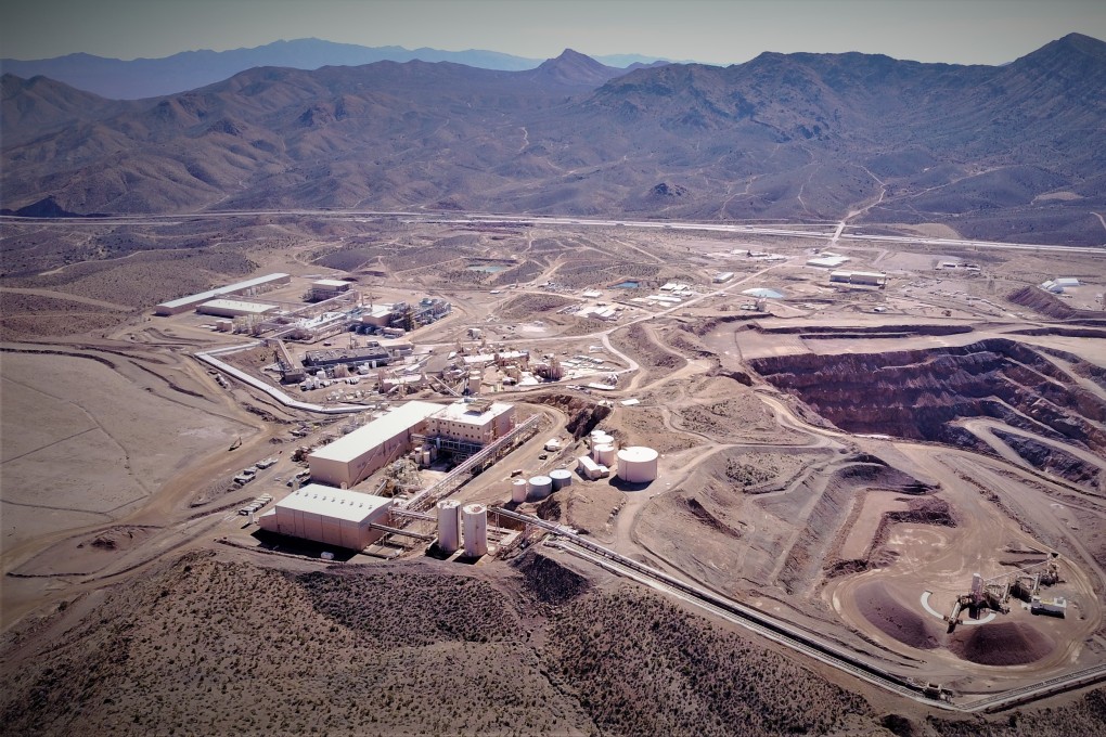 Aerial view of the Mountain Pass rare earths mine and related ore processing facilities in California operated by MP Materials. Photo: SCMP Pictures