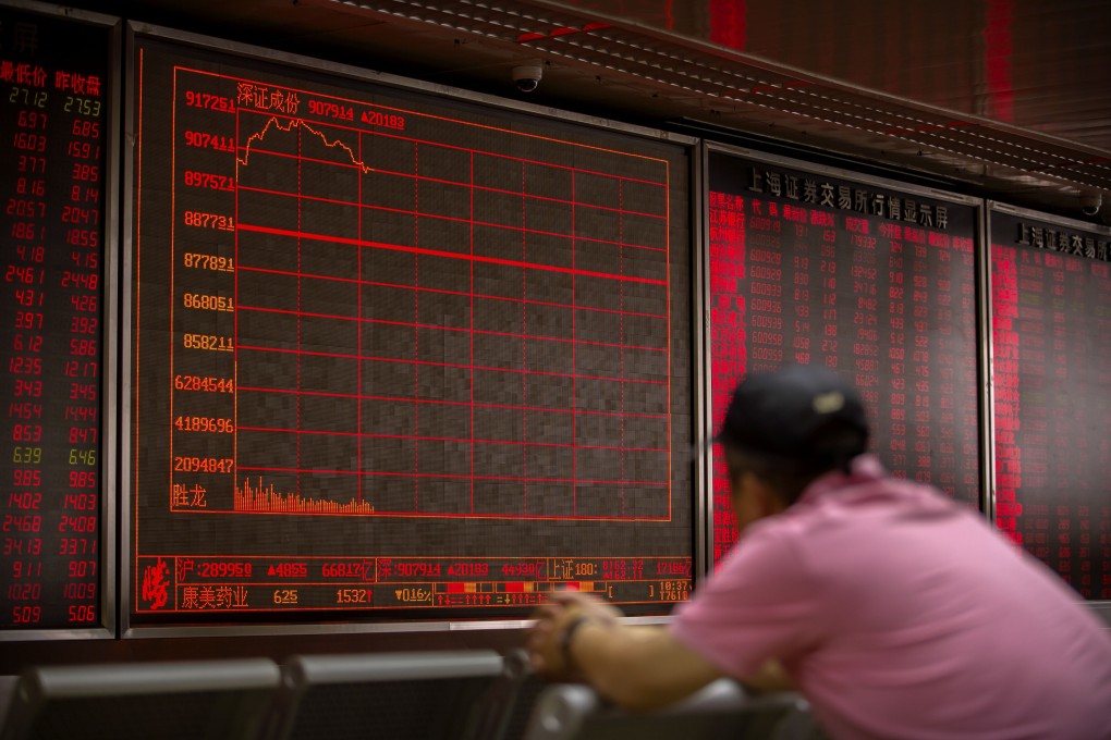A Chinese investor monitors stock prices at a brokerage house in Beijing on May 10, 2019. Photo: Associated Press
