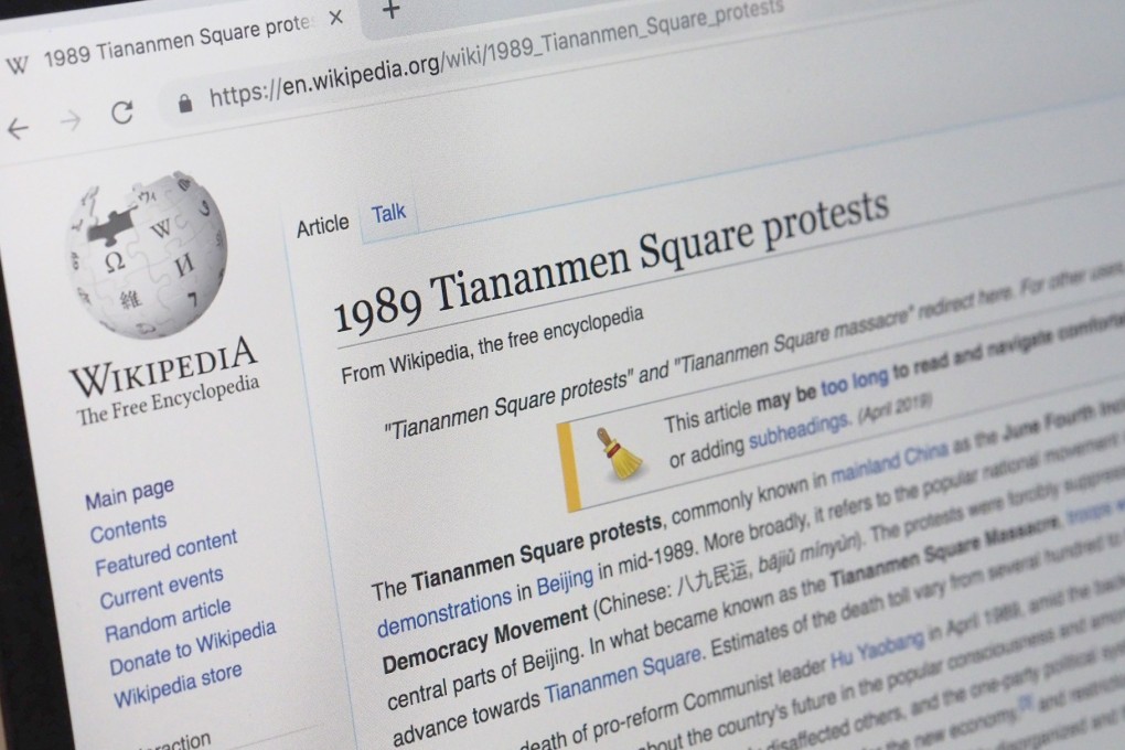 A spokeswoman for Wikipedia says all versions of the site have been blocked in mainland China. Photo: Nathan Tsui
