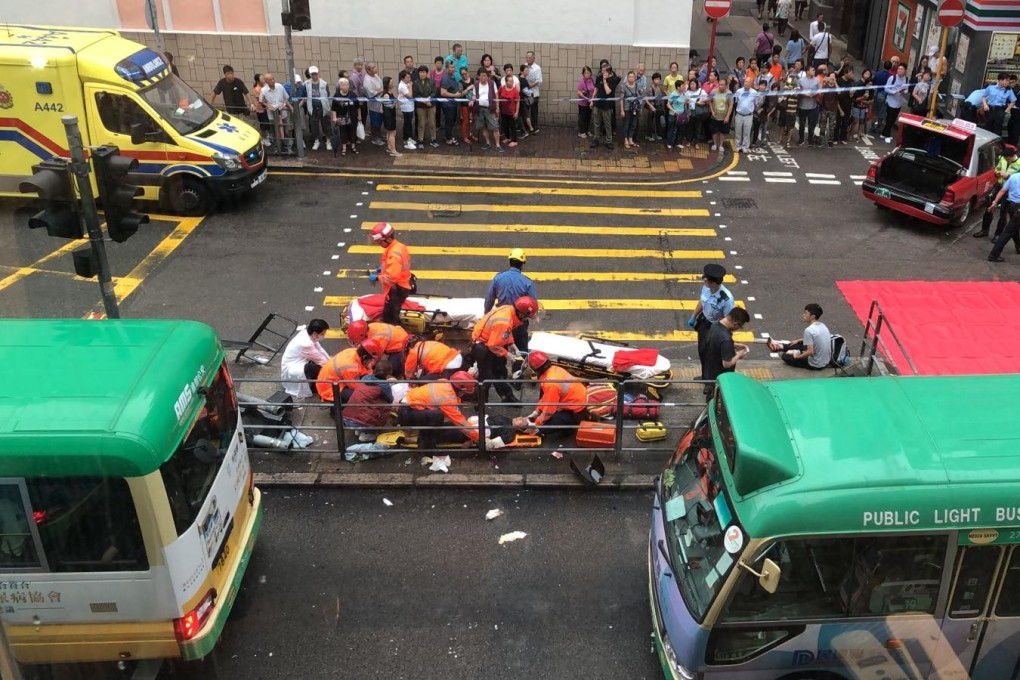 At least 10 people were hurt in Monday’s accident. Photo: Handout