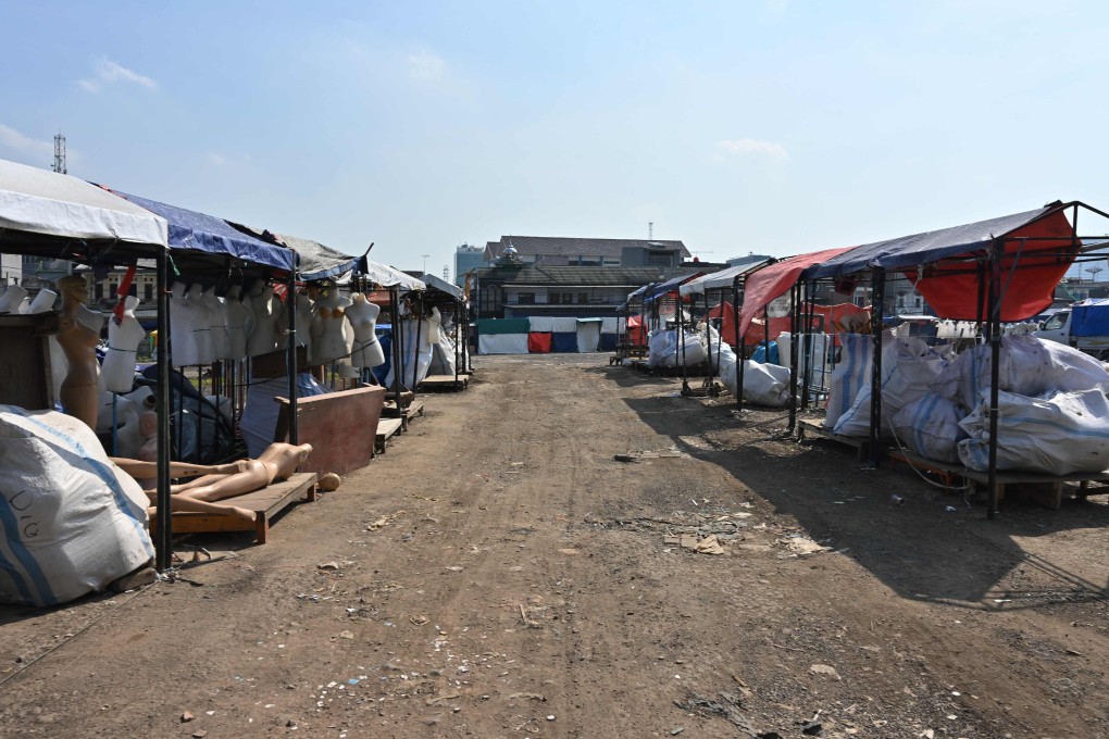 An empty retail market seen in Jakarta after the riots. Photo: AFP