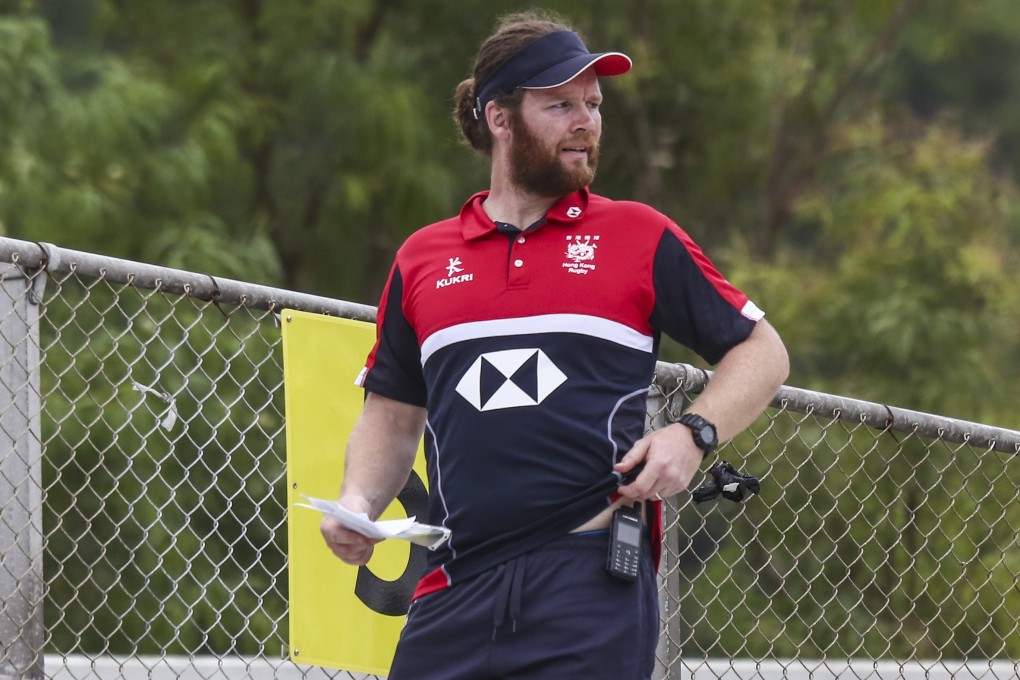Andrew Hall, coach of the Hong Kong national rugby team, during a game against the South China Tigers at Aberdeen Sports Ground. Photo: Jonathan Wong
