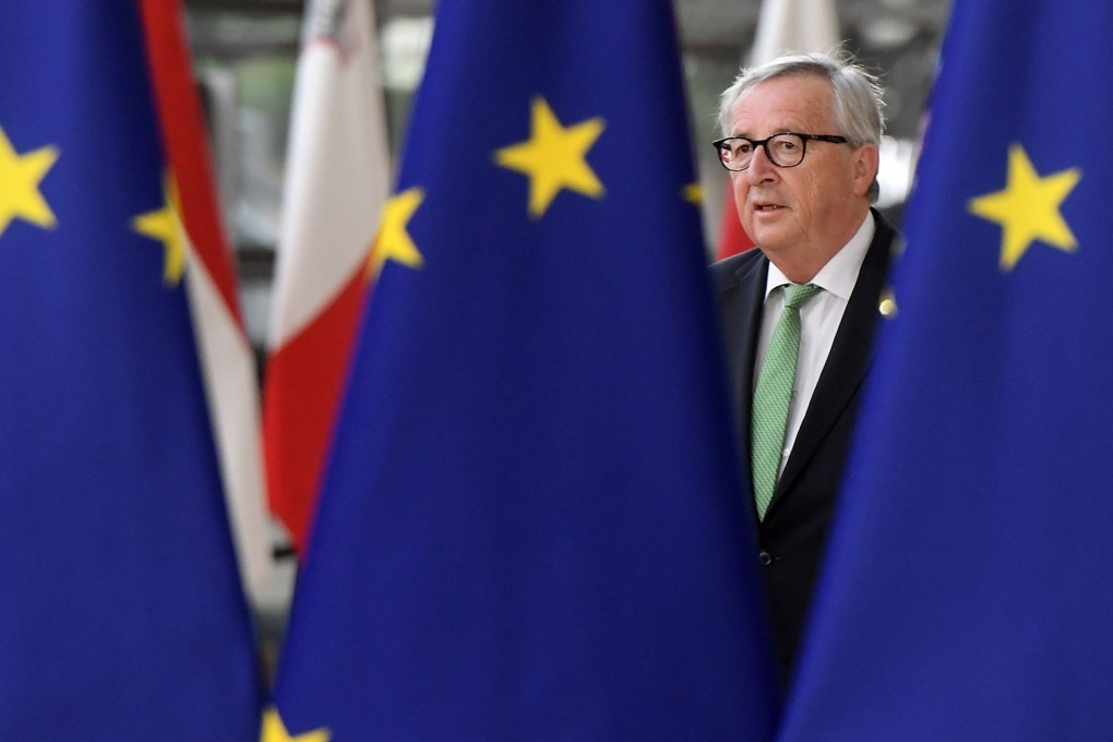 European Commission president Jean-Claude Juncker arrives for a European Union summit in Brussels on Tuesday. Photo: AFP