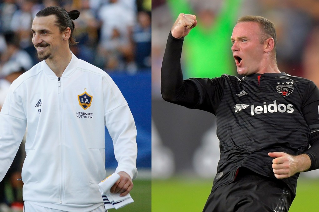 Zlatan Ibrahimovic and Wayne Rooney are dominating the MLS again this season while they are both in their 30s. Photo: AFP/Reuters
