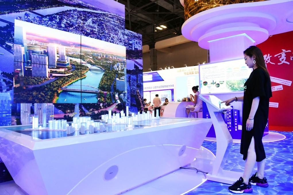 There were a number of empty booths from China’s biggest trading partners including the United States and the European Union at the 2019 China International Fair for Trade in Services in Beijing. Photo: Xinhua