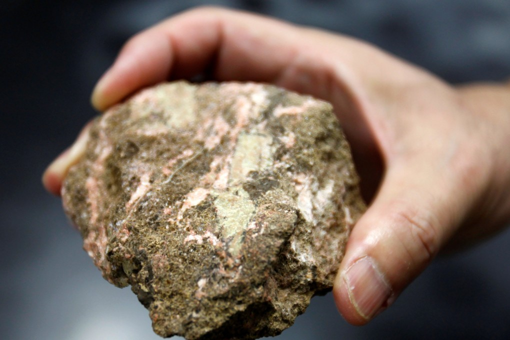A bastnaesite mineral containing rare earth in a laboratory at the University of Tokyo in July 2011. Photo: Reuters