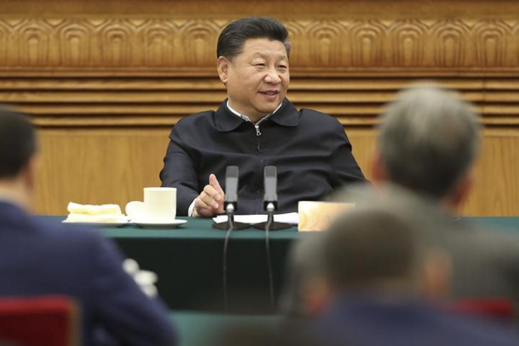 Chinese President Xi Jinping presides over November’s symposium of private business at the Great Hall of the People in Beijing. Photo: Xinhua