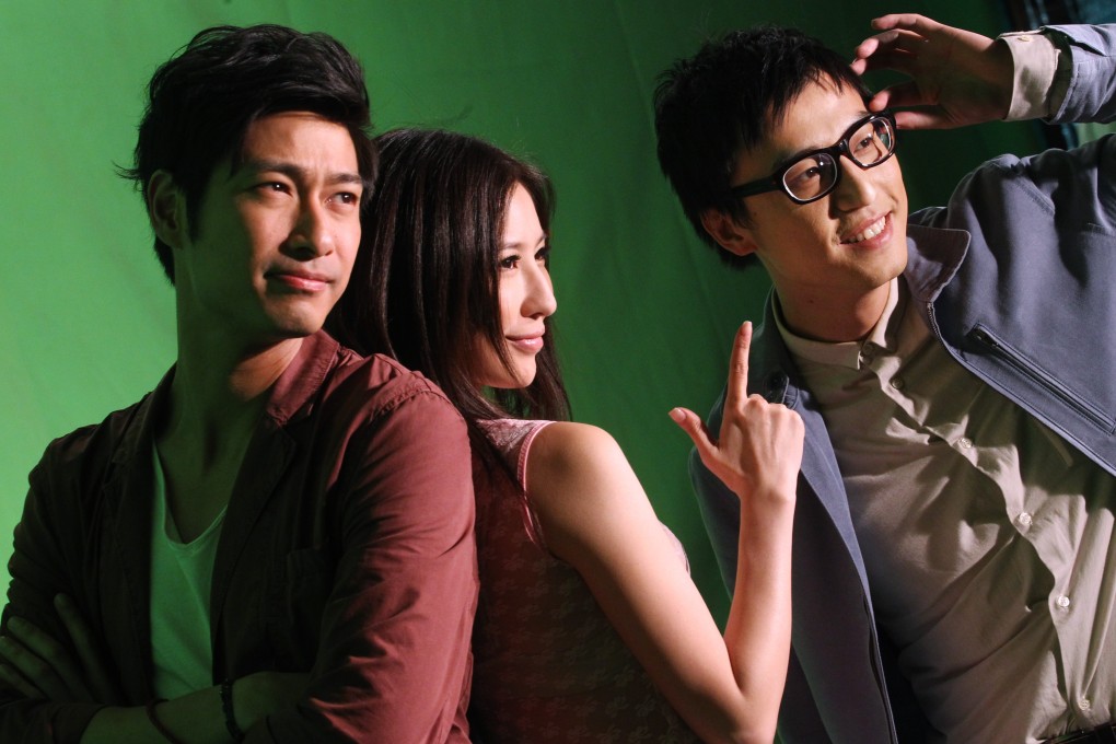 Actors Justin Cheung (right) and Gregory Wong with another cast member during filming of movie Due West, My Sex Journey. Both star in Netflix series Hong Kong West Side Story, written by Xiang Xi Murakami Haruki, who also wrote Due West.
