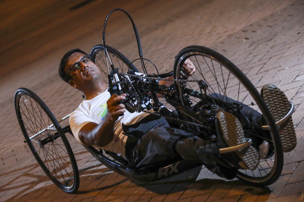 Ajmal Samuel plans to hand-bike more than 2,500km through northern China in less than 40 days. Photo: May Tse