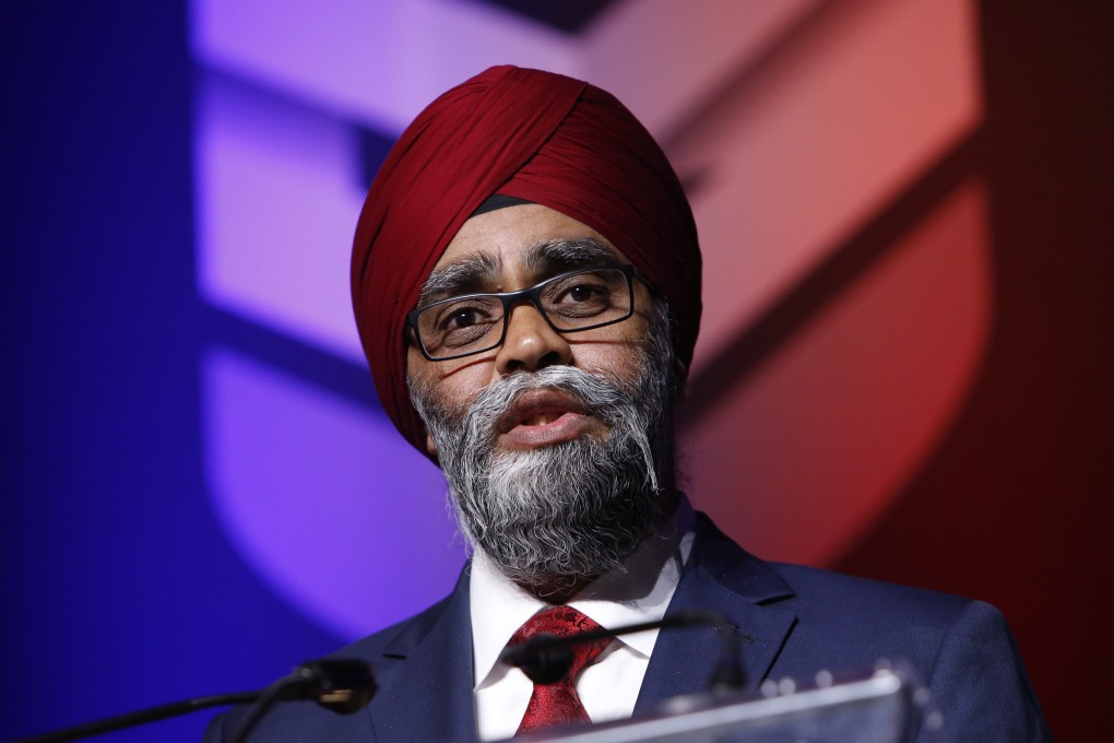 Canada’s Defence Minister Harjit Sajjan said Ottawa was respecting the rule of law when it arrested Huawei executive Meng Wanzhou. Photo: Bloomberg