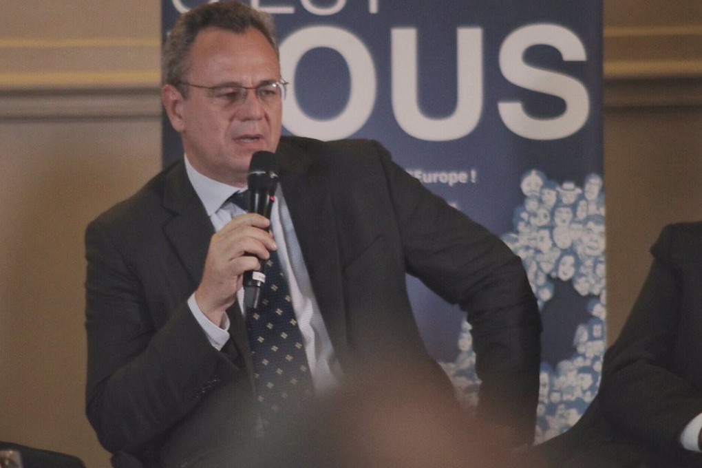 Frederic Pierucci, author of the book Le Piège Américain, or The American Trap, says China has become the next big target of US extraterritorial laws, citing the cases of Huawei Technologies and ZTE. Photo: Twitter