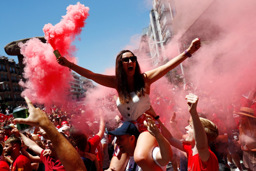 Liverpool fans gather in Madrid ahead of the Champions League final. Photo: Reuters
