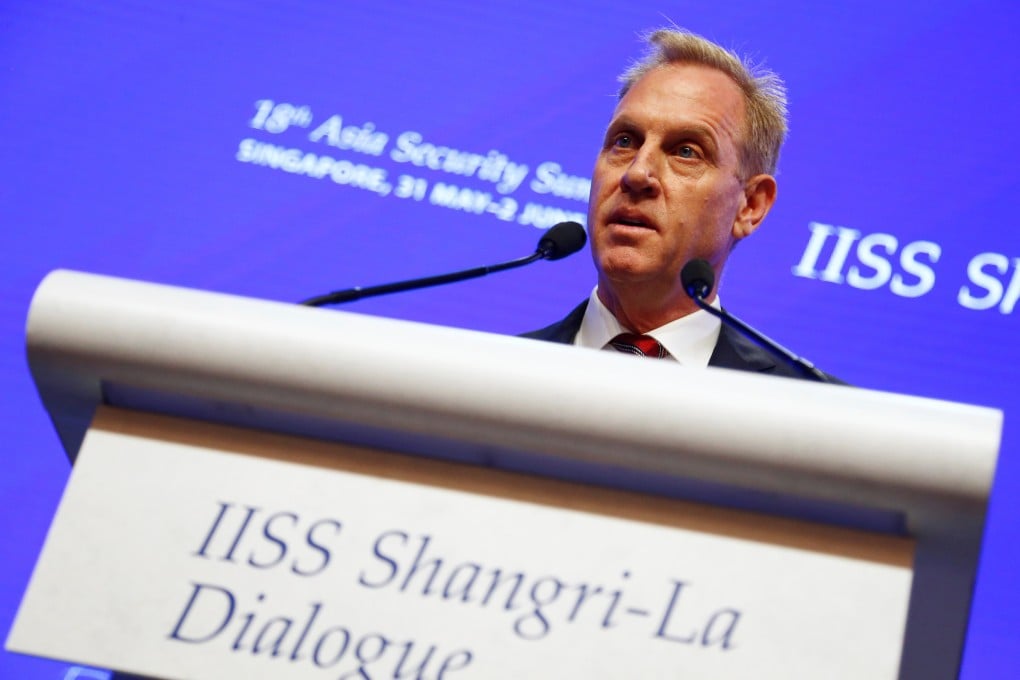 Acting US defence secretary Patrick Shanahan criticised China for breaching the US-led world order. Photo: Reuters
