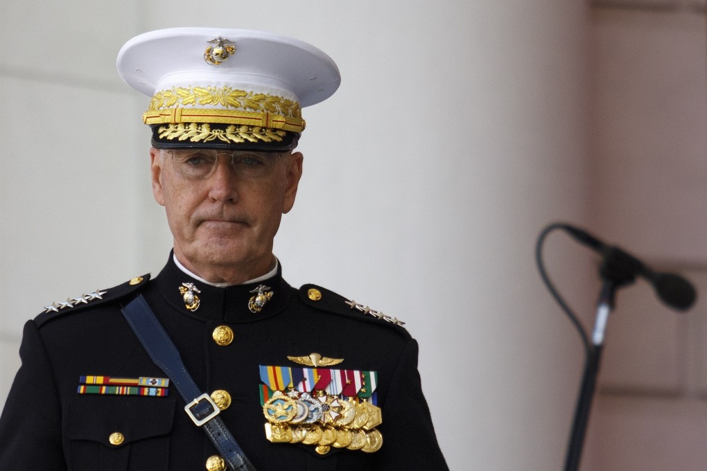 US General Joseph F Dunford Jnr, the chairman of the Joint Chiefs of Staff, attending a Memorial Day ceremony at Arlington National Cemetery on Monday. Photo: Getty Images, via AFP