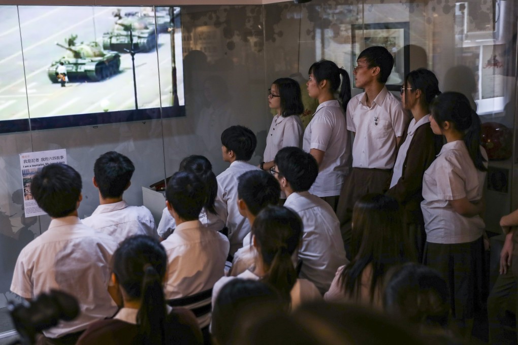 Students visit the June 4 Museum in Mong Kok on Monday ahead of the 30th anniversary of Tiananmen Square crackdown. Photo: Nora Tam