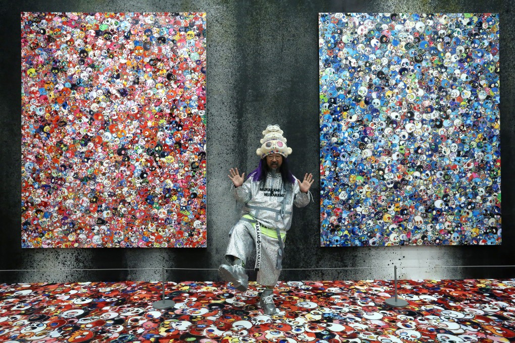 Japanese artist Takashi Murakami at his exhibition in Hong Kong. Photo: Jonathan Wong