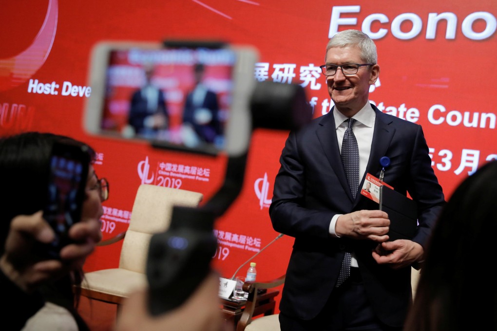 Apple CEO Tim Cook attends the China Development Forum in Beijing, China March 23, 2019. Photo: Reuters