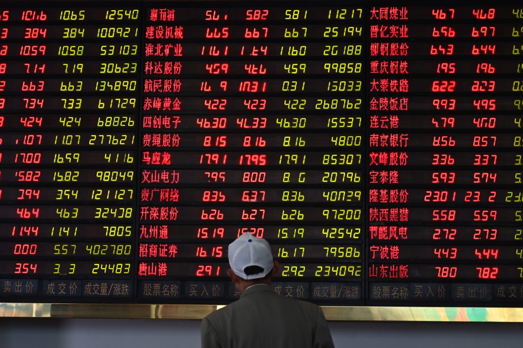 An investor monitors stock price movements at a securities company in Shanghai on May 8, 2019. Photo: Agence-France Presse