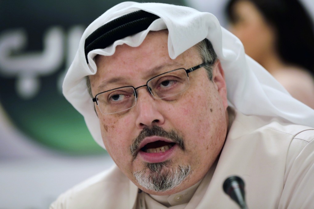 Journalist Jamal Khashoggi speaks during a press conference in Manama, Bahrain, in December 2014. Photo: AP