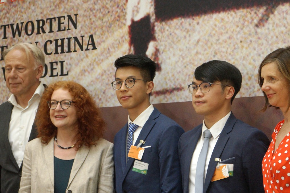 Ray Wong (third from left) and Alan Li (second from right) pictured at an event organised by the German Green Party to mark the 30th anniversary of the Tiananmen crackdown. Photo: Cherie Chan