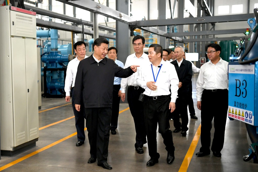 President Xi Jinping visited JL Mag, a rare earth processing firm, in Ganzhou, Jiangxi province on May 20. Photo: Xinhua