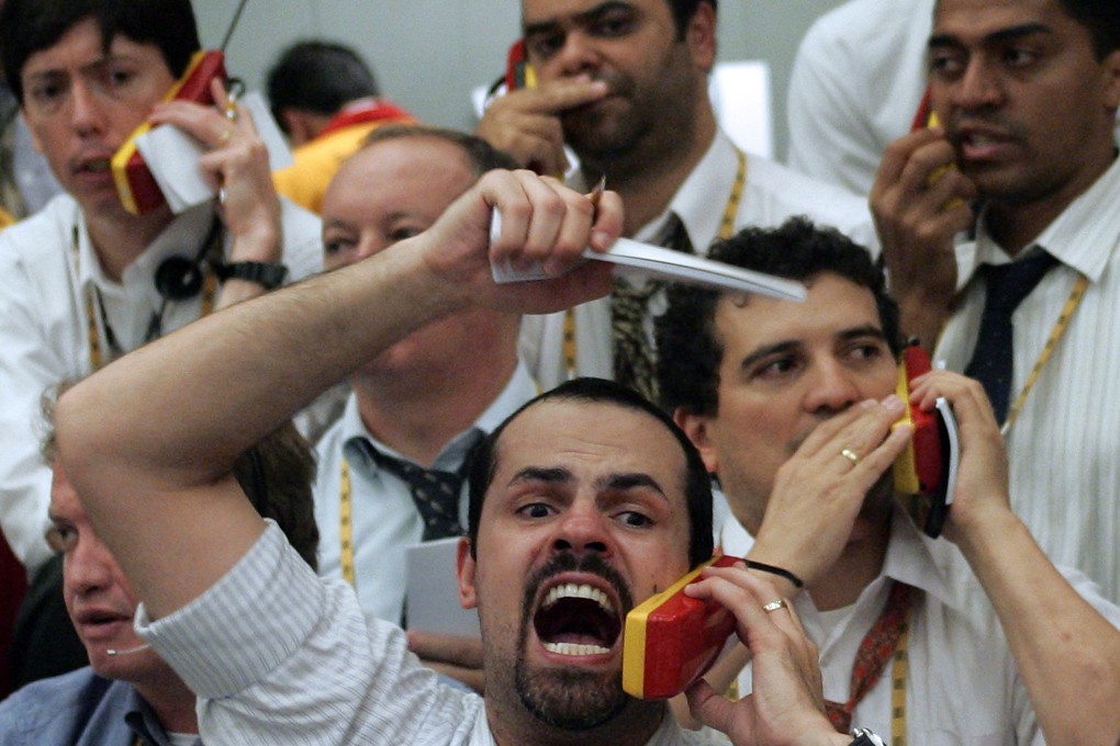 Brazilian stock traders at the Mercantile & Futures Exchange (BM&F), in Sao Paulo on 16 May 2007. Photo: Agence France-Presse
