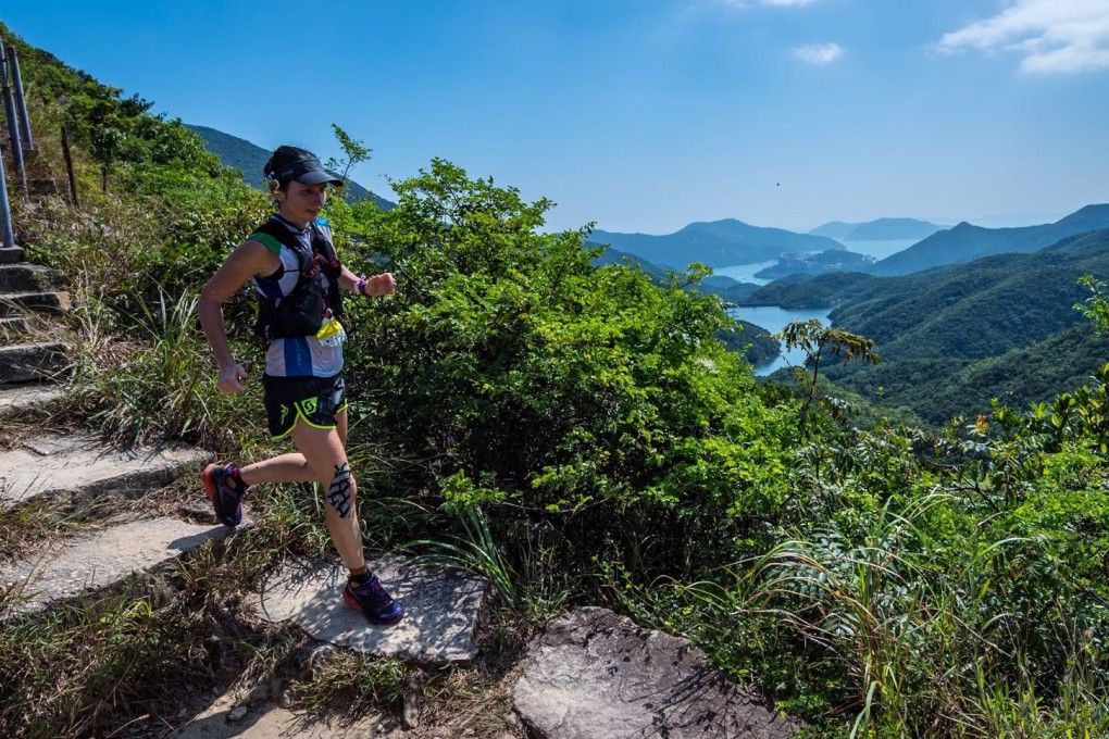 Marie McNaughton flying down stairs en route to winning the HK50 – it was dry that day, but come rainy season you need to have the correct shoes and technique. Photo: Action Asia Events