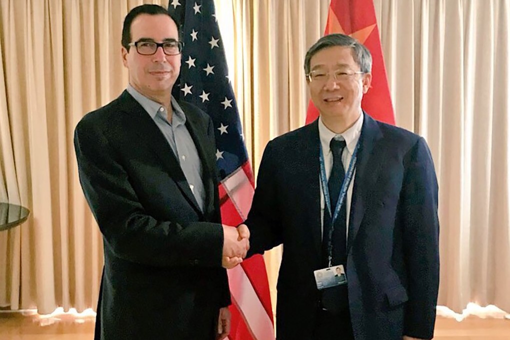 US Treasury Secretary Steven Mnuchin and China’s central bank chief Yi Gang are expected to meet in Fukuoka this weekend. Photo: Handout