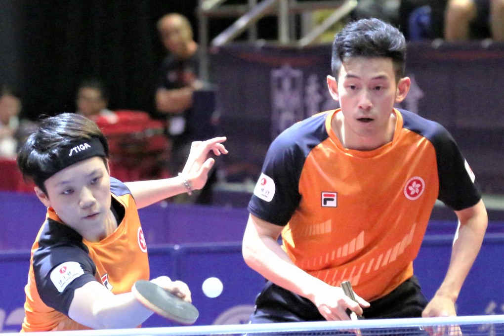 Wong Chun-ting (right) and partner Doo Hoi-kem off to a winning start with an impressive win over Japanese rivals. Photos: Chan Kin-wa