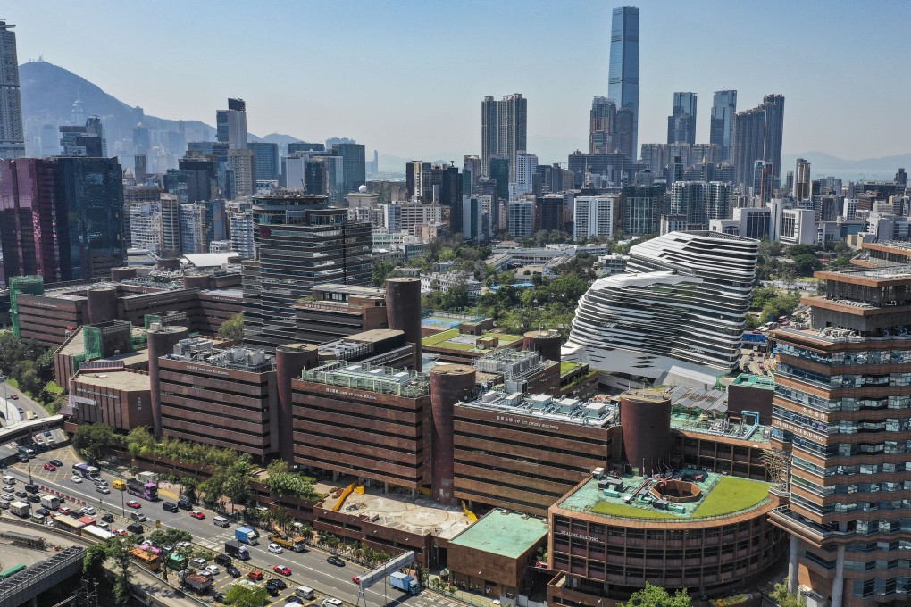 Aerial view of the Hong Kong Polytechnic University in Hung Hom. PolyU offers service learning, which allows undergraduates to serve underprivileged groups by applying their disciplinary knowledge. Photo: Roy Issa