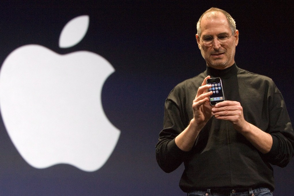 Former Apple CEO Steve Jobs would rarely be seen in public without his black polo neck on. Photo: EPA
