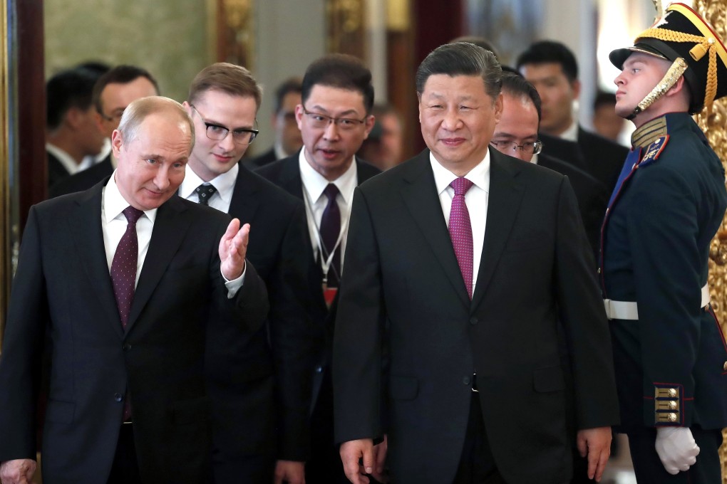 Russian President Vladimir Putin and Chinese President Xi Jinping at the Kremlin in Moscow on Wednesday. Photo: AP