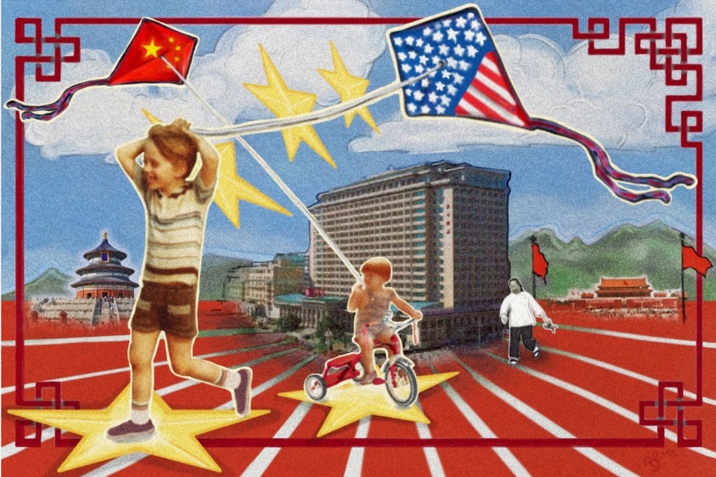 Joe Mathews, the son of American journalists who were among the first to work in China after the normalisation of Sino-US relations in 1979, lived in Beijing between the ages of five and six. Illustration: Be Boggs