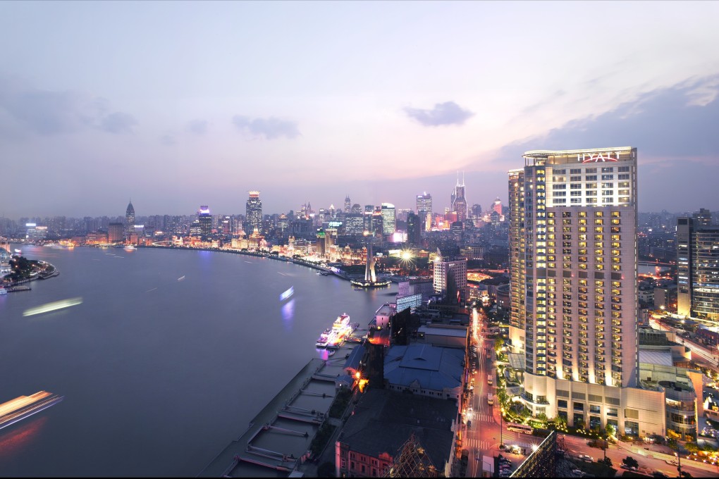 The Hyatt on the Bund in Shanghai supports 620 guest rooms and provides views towards Pudong, across the Huangpu River. Photo: Handout
