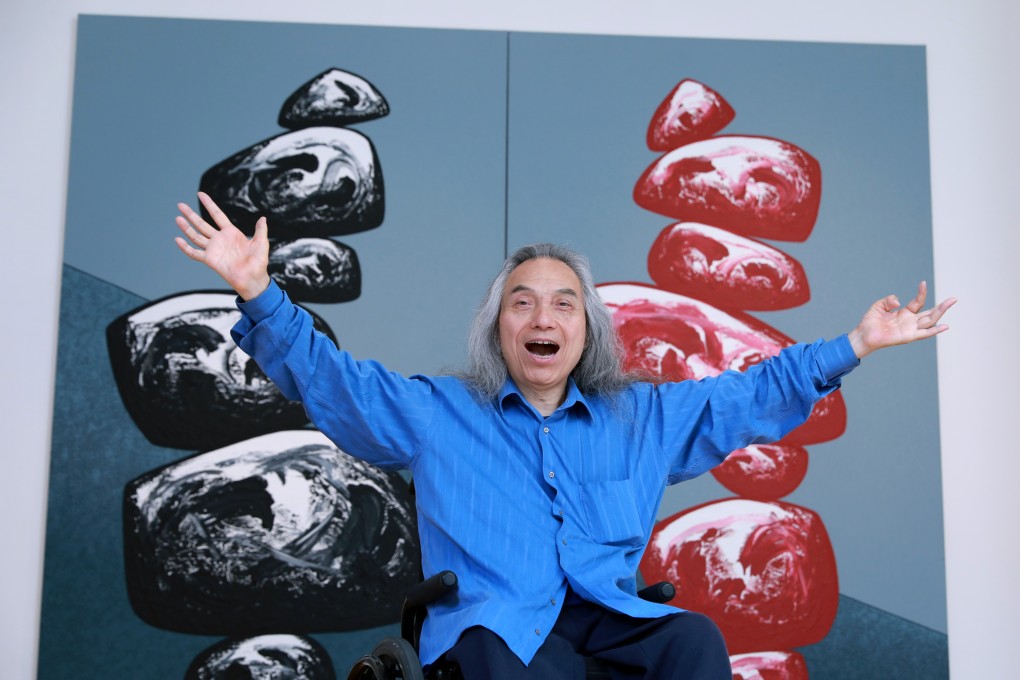 Ma Desheng at his new solo exhibition in Hong Kong’s Central district. The artist has been in self-imposed exile from China since 1983. Photo: May Tse