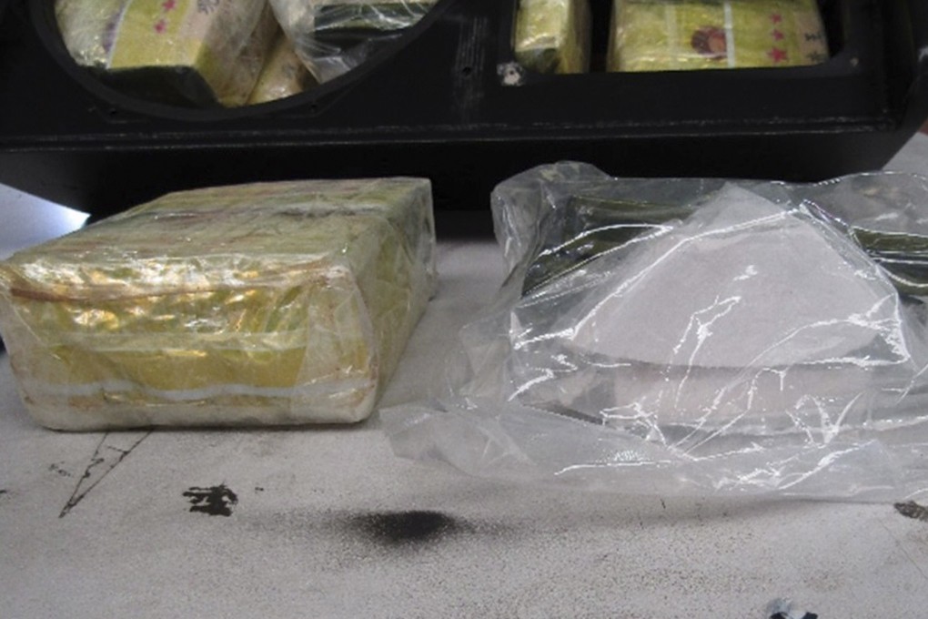 Sealed packages containing illegal drugs after they were seized in Melbourne, Australia. Photo: EPA